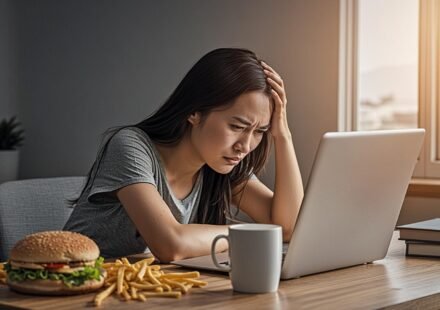 A picture show of eating junk foods.