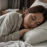 A women sleeping in bed